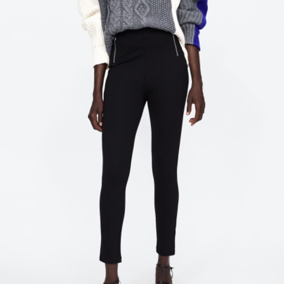 Jumpsuits | Zara Zip Leggings 